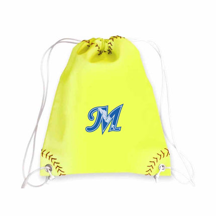 McCook Community College Indians Softball Drawstring Bag - Authentic Series
