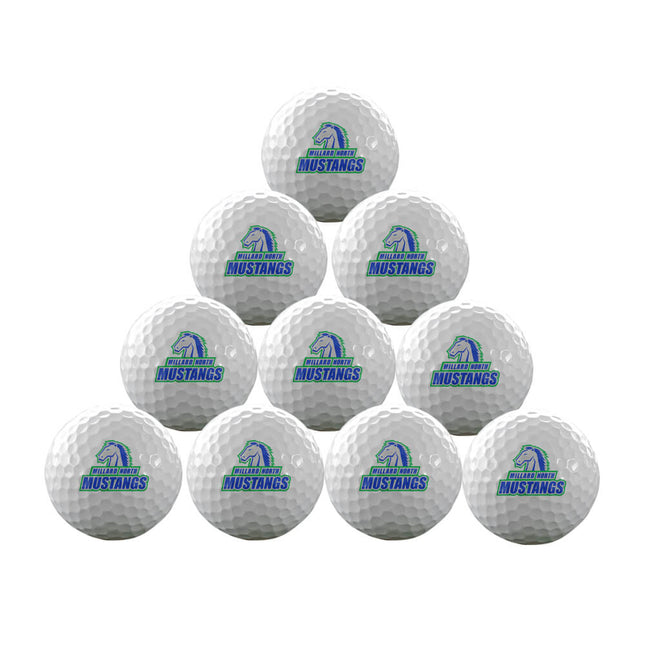 Millard North Mustangs Golf One Dozen Golf Balls - Authentic Series
