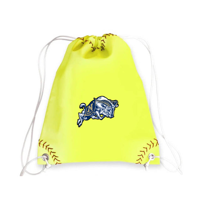 Navy Midshipmen Softball Drawstring Bag - Authentic Series