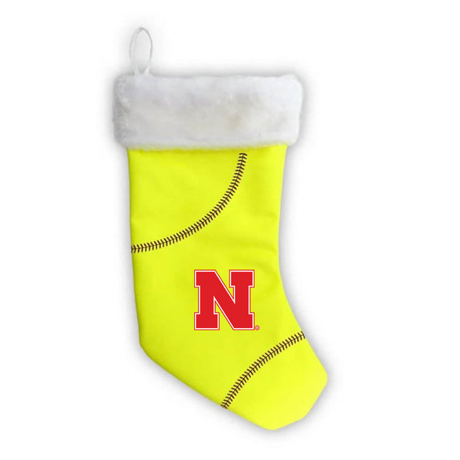 Nebraska Cornhuskers Softball Christmas Stocking - Authentic Series