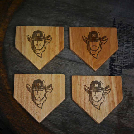 Northeastern Junior College Plainsmen Baseball Home Plate Coasters “Laser Etched”