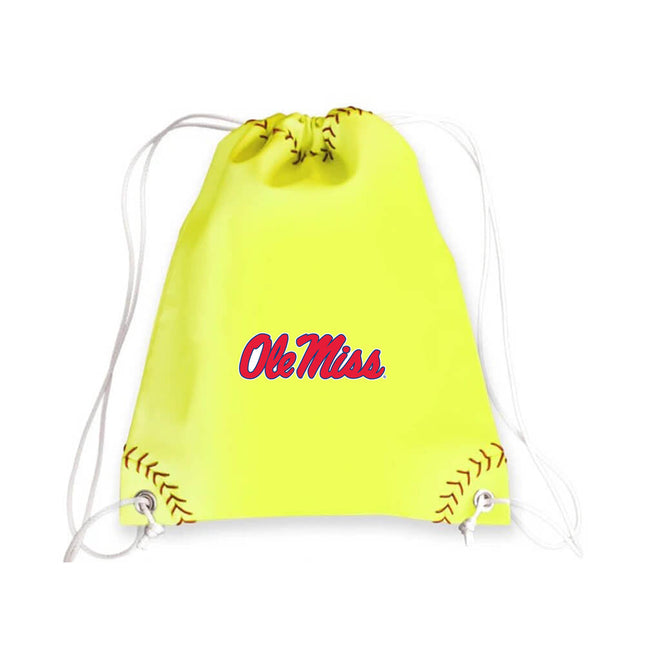 Ole Miss Rebels Softball Drawstring Bag - Authentic Series