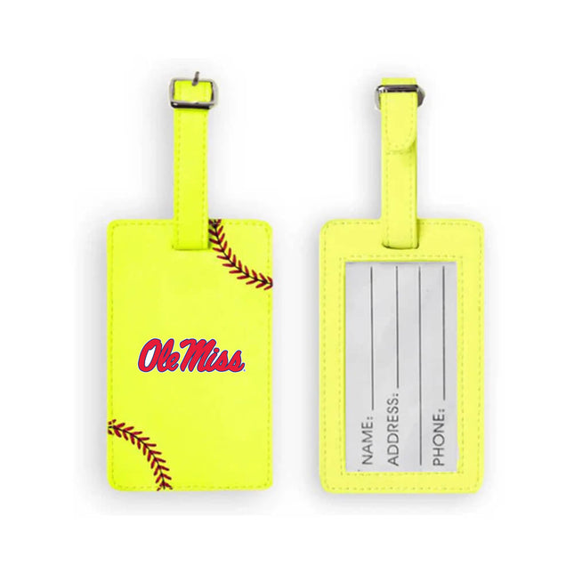 Ole Miss Rebels Softball Luggage Tag - Authentic Series