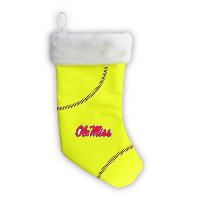 Ole Miss Rebels Softball Christmas Stocking - Authentic Series