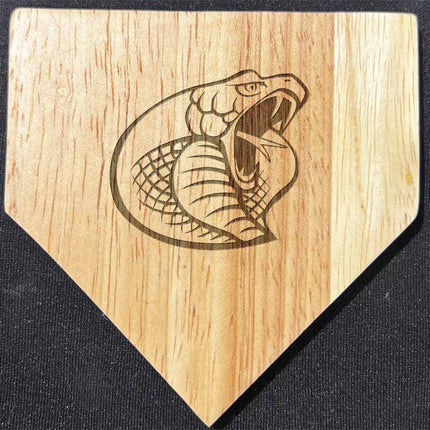 Parkland College Cobras Baseball Home Plate Coasters “Laser Etched”