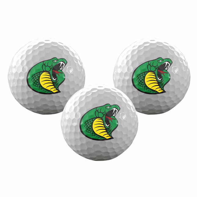 Parkland College Cobras Golf Sleeve of 3 Golf Balls - Authentic Series