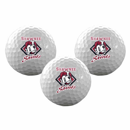 Shawnee Community College Saints Golf Sleeve of 3 Golf Balls - Authentic Series