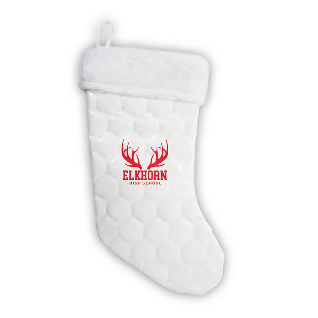 Elkhorn High School Antlers Soccer Christmas Stocking - Authentic Series