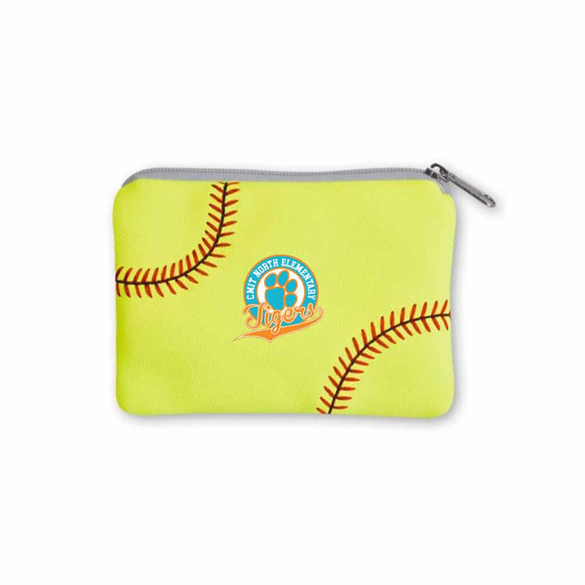 CMIT North Elementary School Tigers Softball Coin Purse - Authentic Series