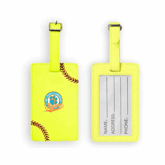 CMIT North Elementary School Tigers Softball Luggage Tag - Authentic Series