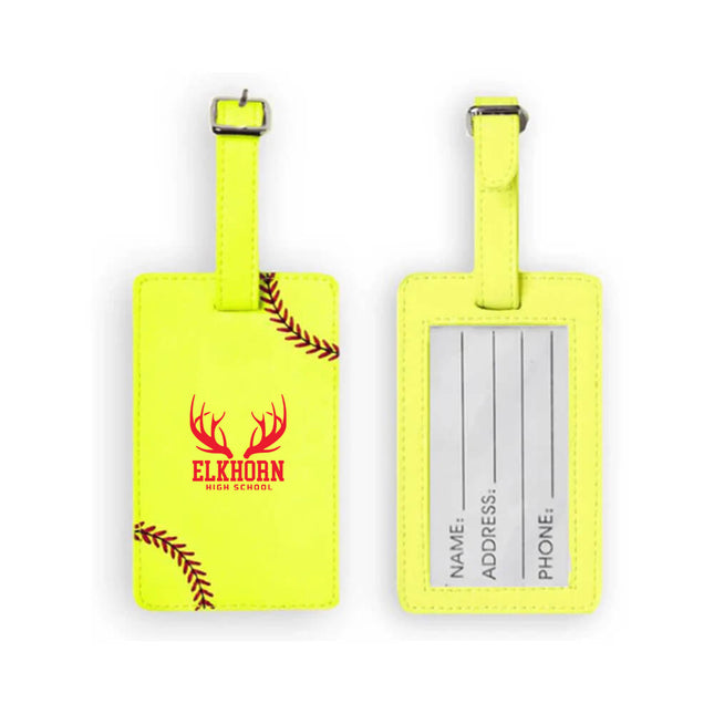 Elkhorn High School Antlers Softball Luggage Tag - Authentic Series