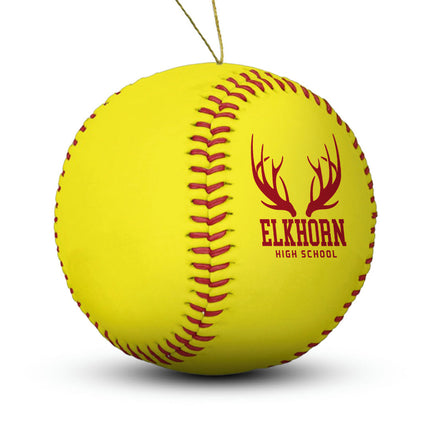 Elkhorn High School Antlers Softball Ornament “Standard Edition” - Authentic Series