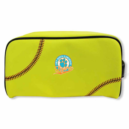 CMIT North Elementary School Tigers Softball Toiletry and Cosmetics Bag - Authentic Series