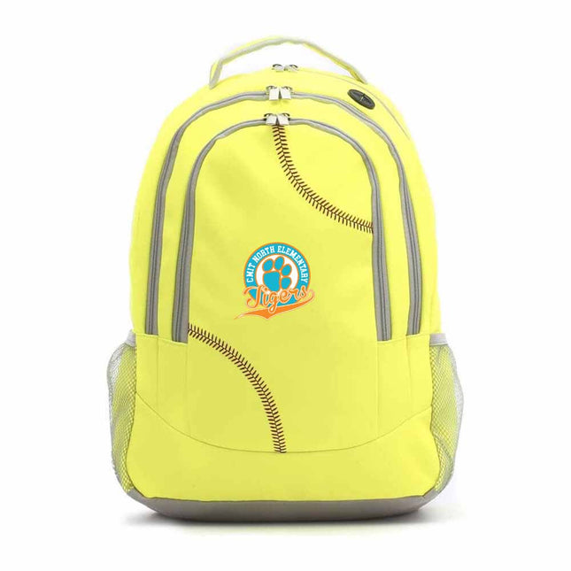 CMIT North Elementary School Tigers Softball Backpack - Authentic Series