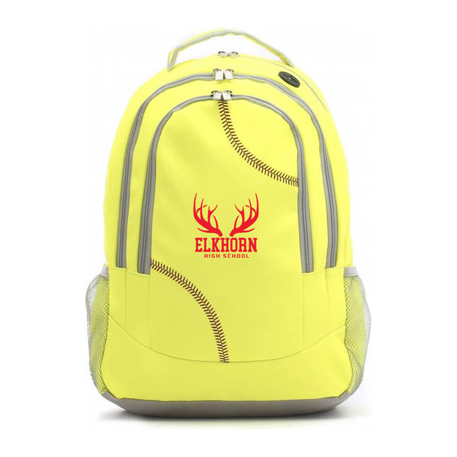 Elkhorn High School Antlers Softball Backpack - Authentic Series