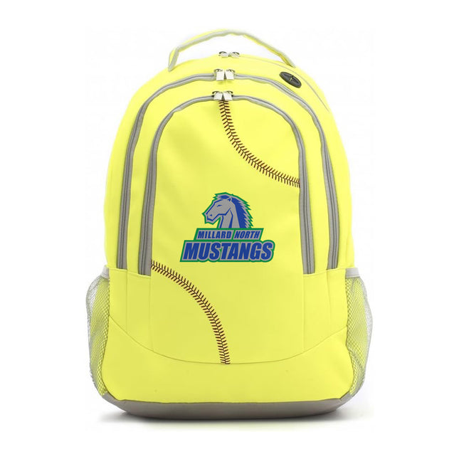 Millard North Mustangs Softball Backpack - Authentic Series