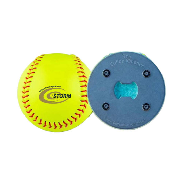 Elkhorn South Storm Softball Bottle Opener - Authentic Series