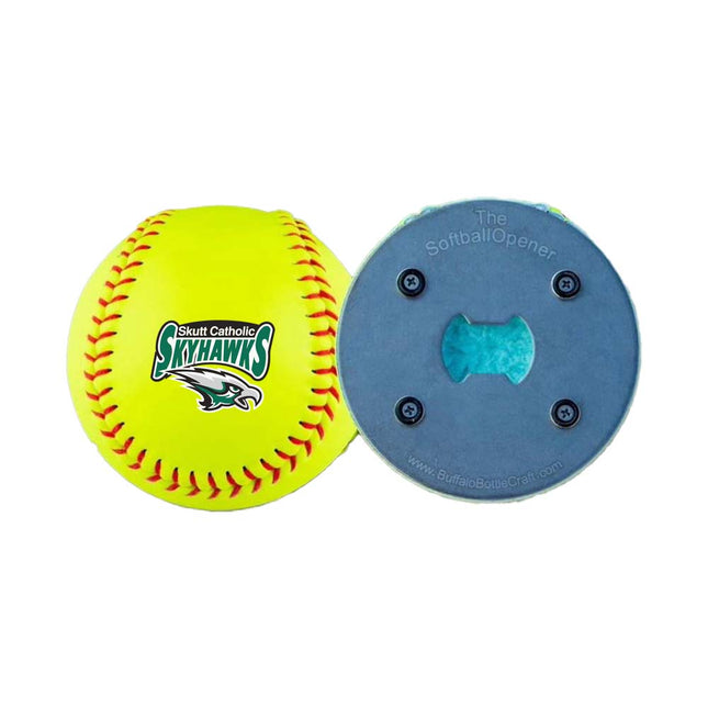 Skutt Catholic SkyHawks Softball Bottle Opener - Authentic Series
