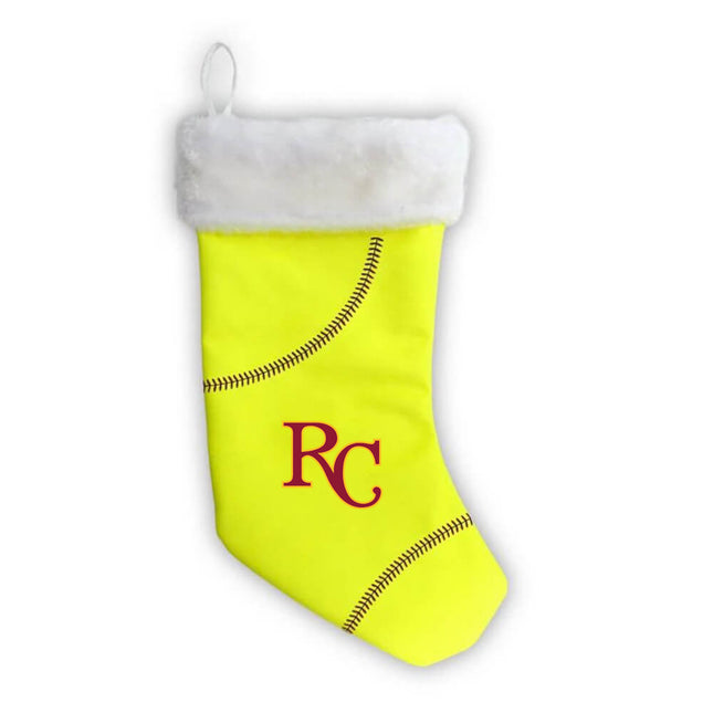 Roncalli Crimson Pride Softball Christmas Stocking - Authentic Series