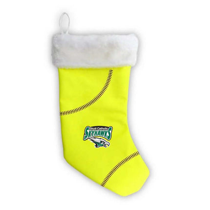 Skutt Catholic SkyHawks Softball Christmas Stocking - Authentic Series