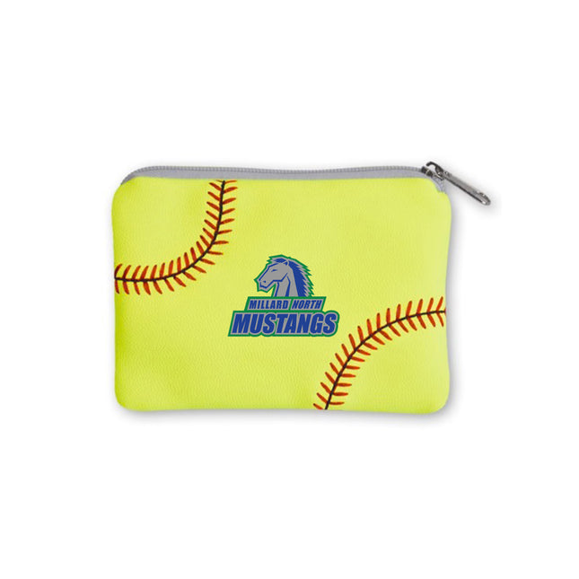 Millard North Mustangs Softball Coin Purse - Authentic Series