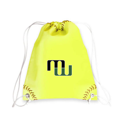 Millard West Wildcats Softball Drawstring Bag - Authentic Series