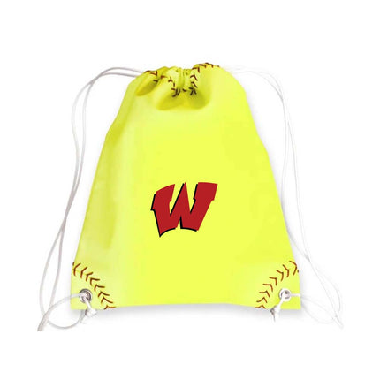 Westside High School Warriors Softball Drawstring Bag - Authentic Series