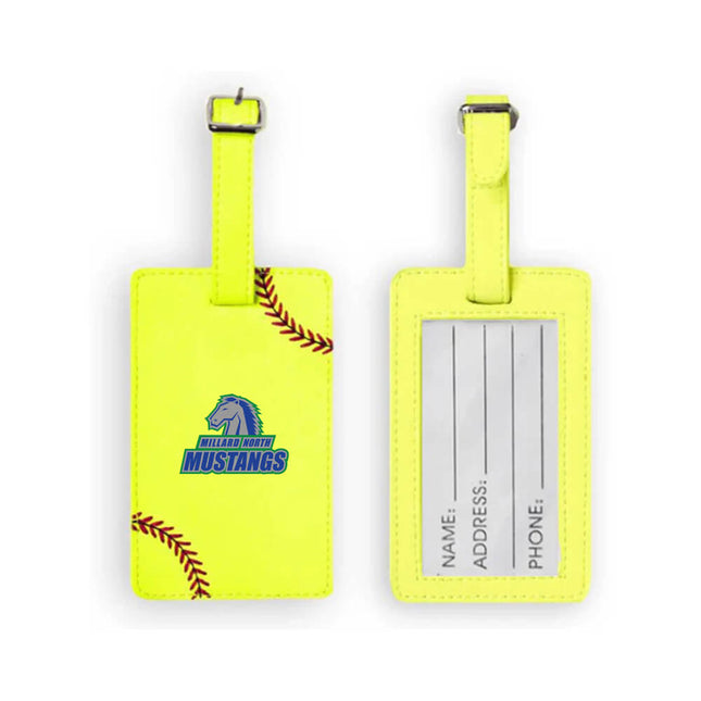 Millard North Mustangs Softball Luggage Tag - Authentic Series
