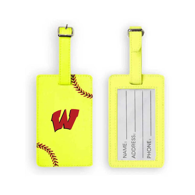 Westside High School Warriors Softball Luggage Tag - Authentic Series