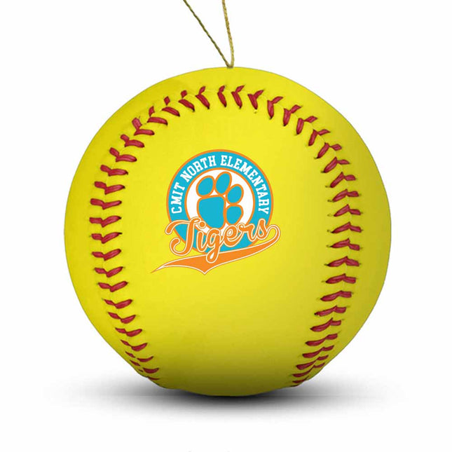 CMIT North Elementary School Tigers Softball Ornament “Standard Edition” - Authentic Series