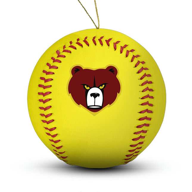 Hammond Golden Bears Softball Ornament "Standard Edition" - Authentic Series