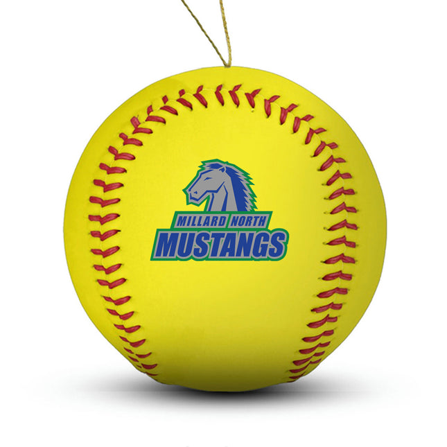 Millard North Mustangs Softball Ornament “Standard Edition” - Authentic Series