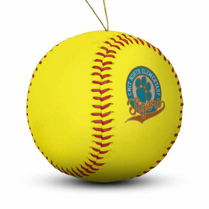 CMIT North Elementary School Tigers Softball Ornament “Standard Edition” - Authentic Series