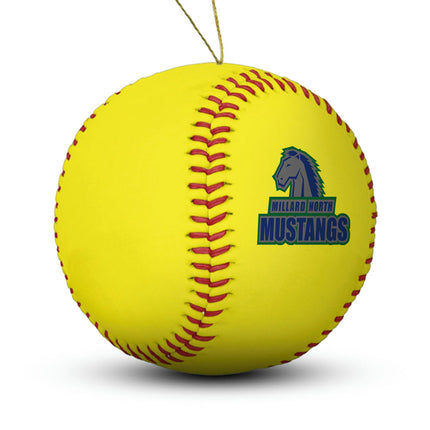 Millard North Mustangs Softball Ornament “Standard Edition” - Authentic Series
