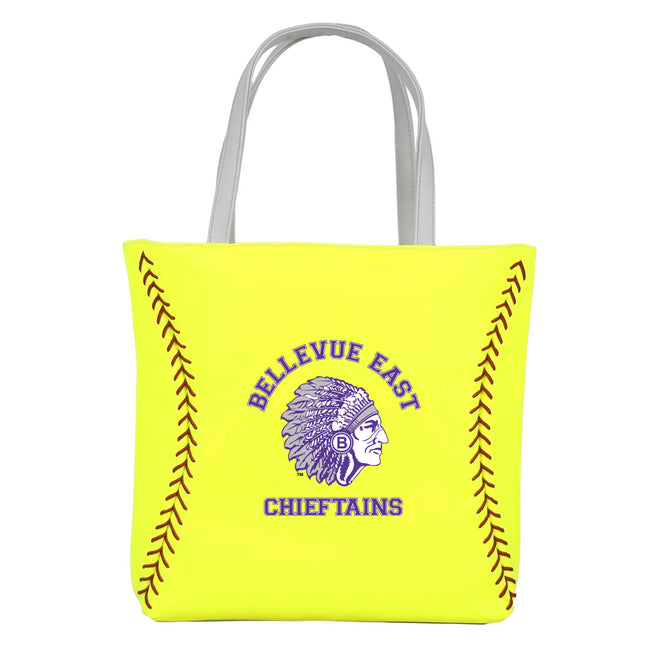 Bellevue East Chieftains Softball Tote Handbag - Authentic Series
