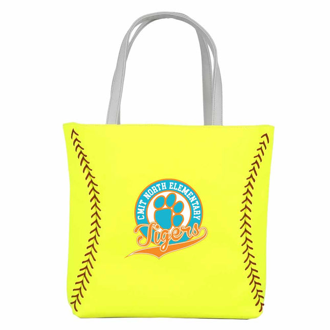 CMIT North Elementary School Tigers Softball Tote Handbag - Authentic Series