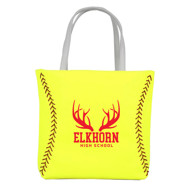 Elkhorn High School Antlers Softball Tote Handbag - Authentic Series