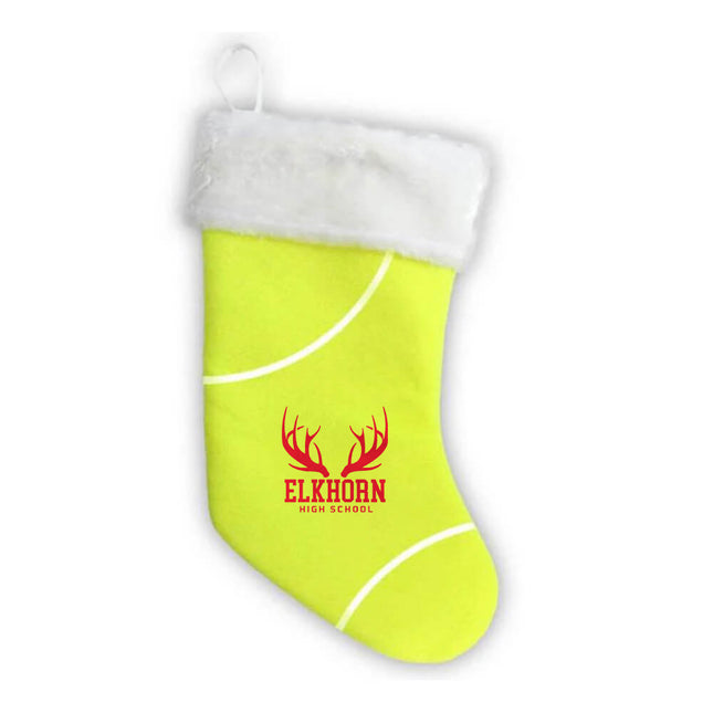 Elkhorn High School Antlers Tennis Christmas Stocking - Authentic Series