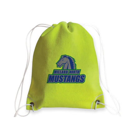 Millard North Mustangs Tennis Drawstring Bag - Authentic Series