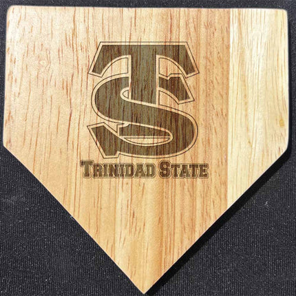 Trinidad State College Trojans Baseball Home Plate Coasters “Laser Etched”