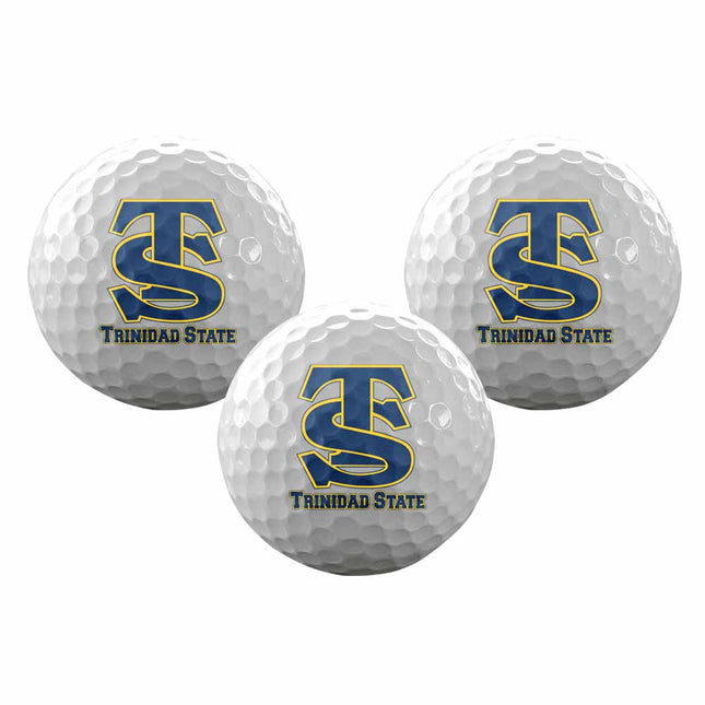Trinidad State College Trojans Golf Sleeve of 3 Golf Balls - Authentic Series
