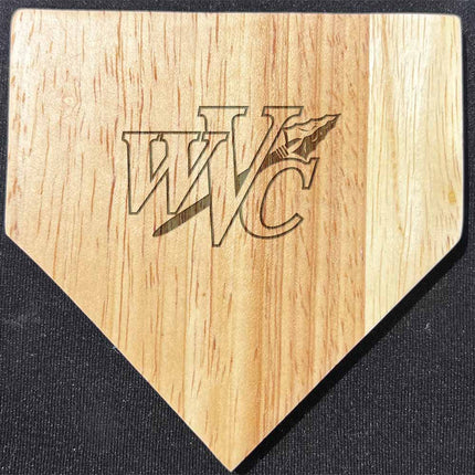 Wabash Valley College Warriors Baseball Home Plate Coasters “Laser Etched”