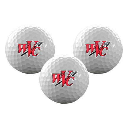 Wabash Valley College Warriors Golf Sleeve of 3 Golf Balls - Authentic Series
