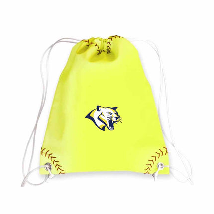 Western Nebraska Community College Cougars Softball Drawstring Bag - Authentic Series