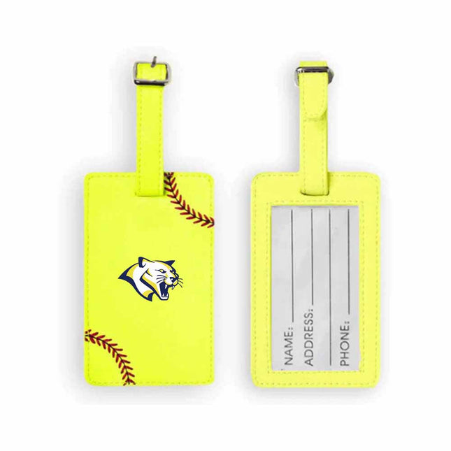 Western Nebraska Community College Cougars Softball Luggage Tag - Authentic Series