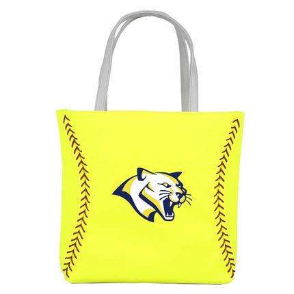 Western Nebraska Community College Cougars Softball Tote Handbag - Authentic Series