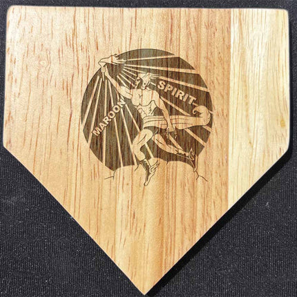 Blackwell Maroons Wood Home Plate Coasters “Laser Etched”