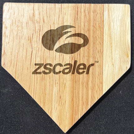 ZScaler Wood Home Plate Coasters “Laser Etched”