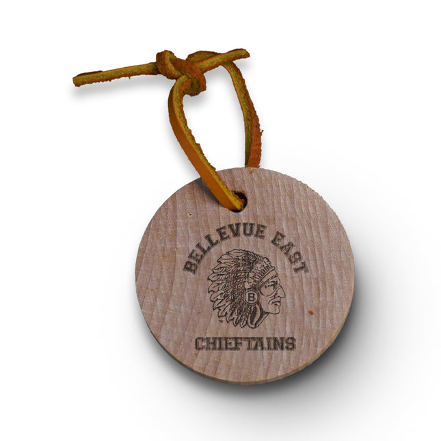Bellevue East Chieftains Wood Slice Ornament “Laser Etched” - Authentic Series (Copy)