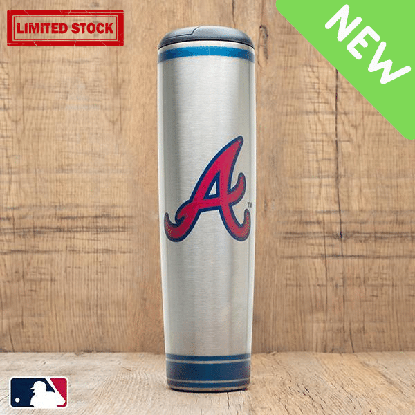 Atlanta Braves Metal Dugout Mug | Stainless Steel Baseball Bat Mug